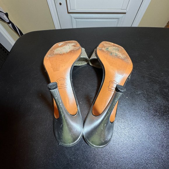 Stuart Weitzman size 10 silver sandal slipper - Picture 10 of 11